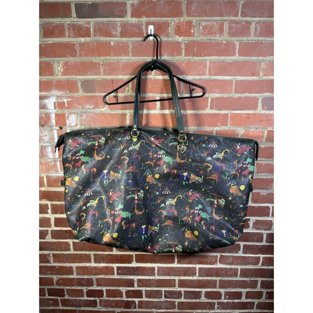 Piero Guidi Magic Circus Coated Leather Bag Oversized Big Carry Duffle 31” x 18”